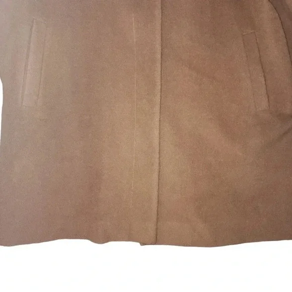 Marisa Minicucci Womens Brown Baby Alpaca Wool Long Sleeve Collared Coat Size 16 - Picture 11 of 12